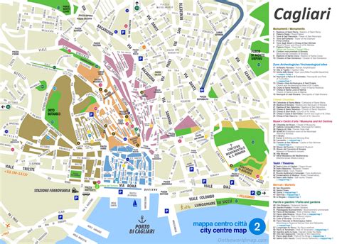tourist map of cagliari sardinia
